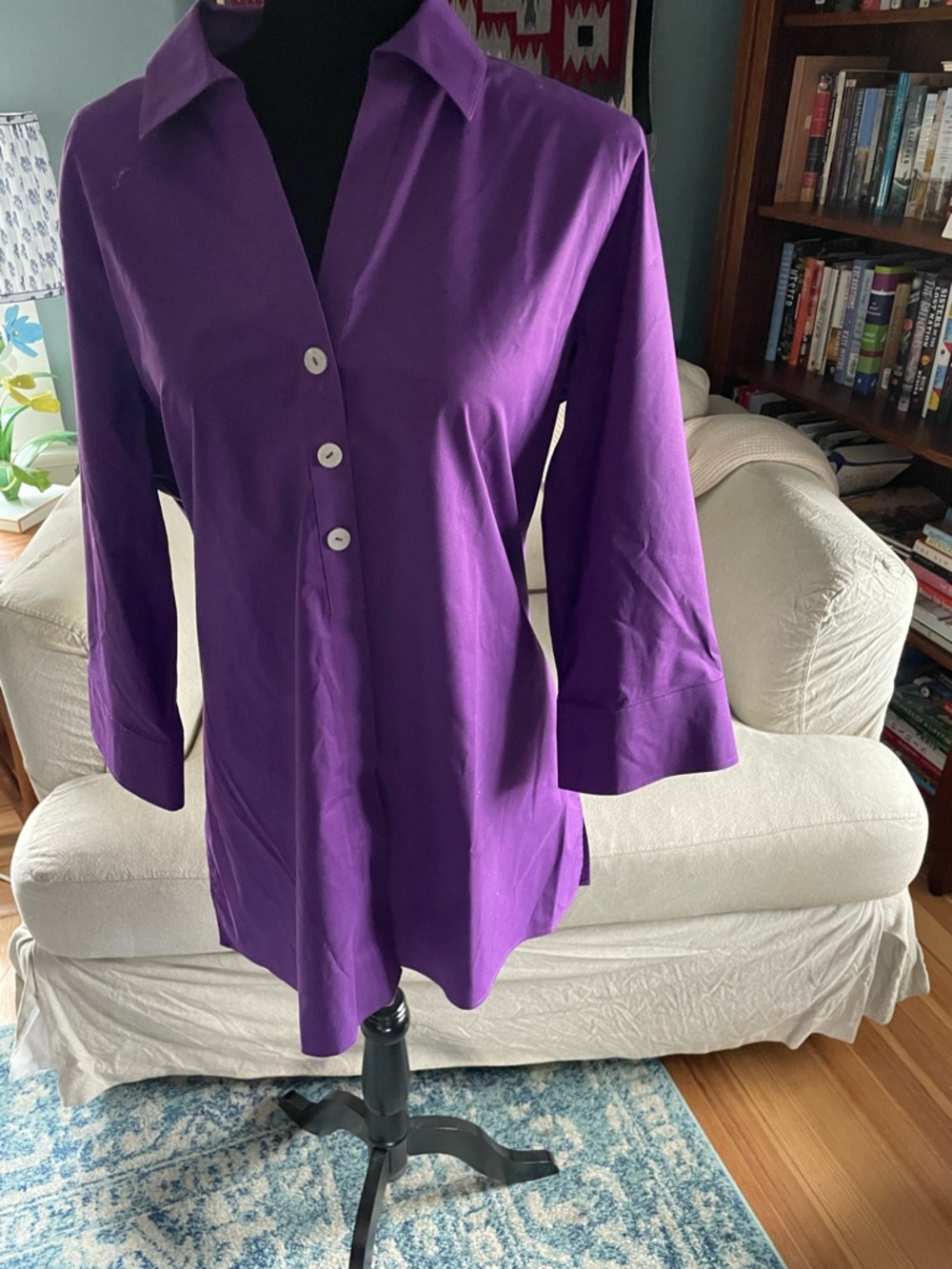 Foxcroft No Iron Pamela Tunic NWT SZ 16